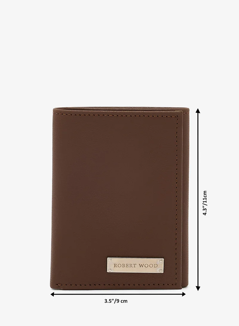 Robert Wood  Essential Trifold leatherette Wallet with branding for Men | Best Price UAE