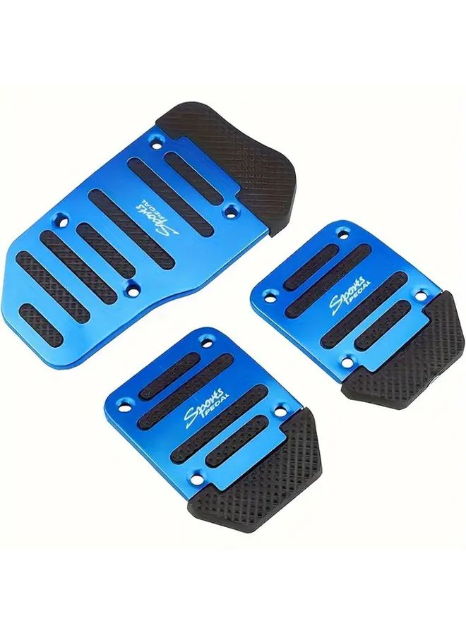 3pcs Car Pedal Covers Anti Slip Red Aluminum Alloy ABS Textured Surface Universal Fit for Sedan SUV Easy No Tools Installation Non Slip Grip Enhanced Driving Safety Durable Material Modern Design - Image 4