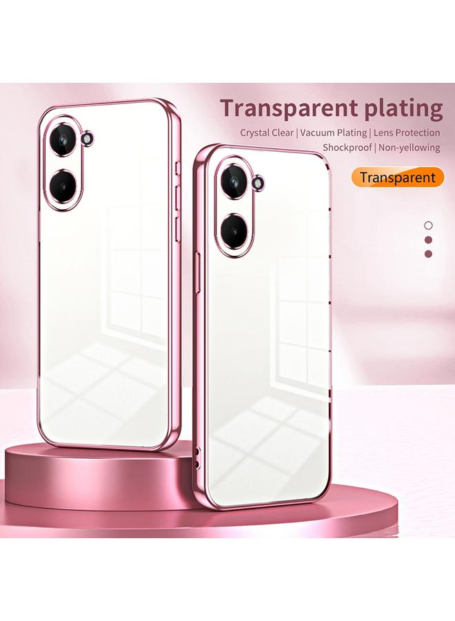 S-TOP Case For Realme 10 Pro 5G Transparent Plating Fine Hole Phone Case - Image 2