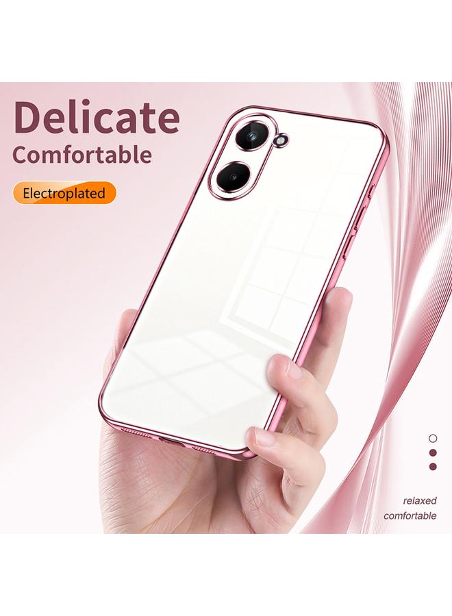 S-TOP Case For Realme 10 Pro 5G Transparent Plating Fine Hole Phone Case - Image 5