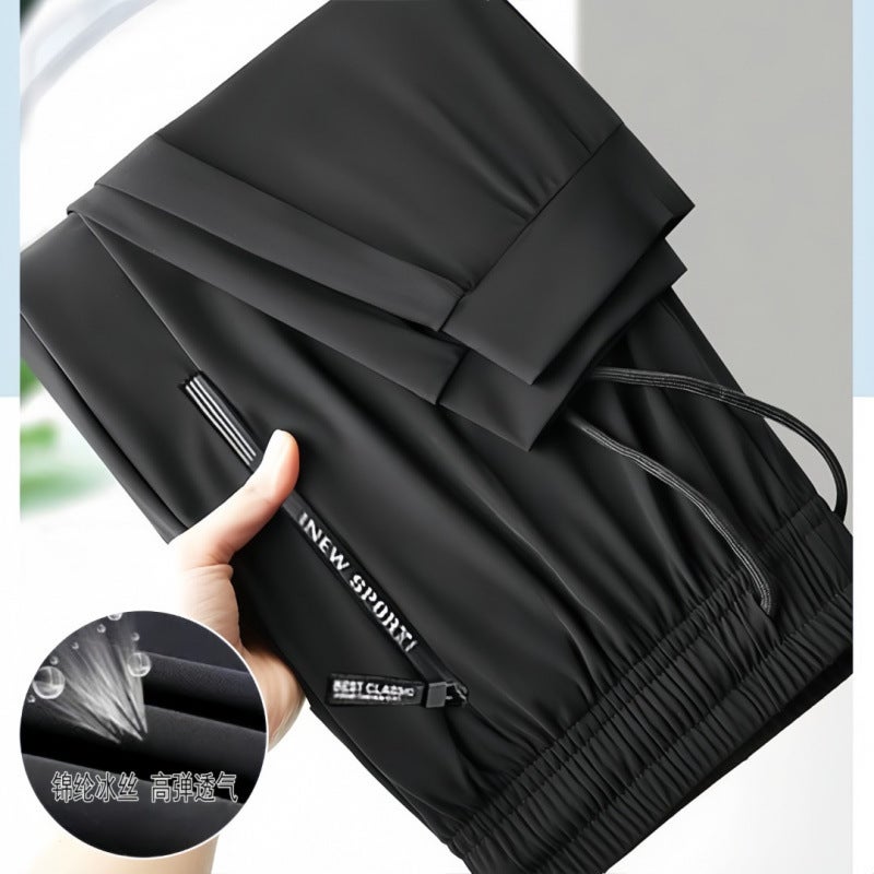 [Nylon Ice Silk] Couple Summer Quick-Drying Pants Plus Size Men'S And Women'S Ice Silk Pants Ultra-Thin Breathable Casual Pants Air Conditioning Pants - Image 2