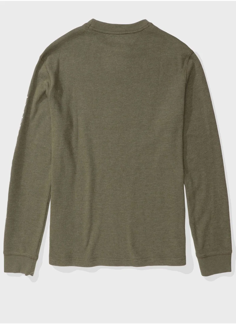 American Eagle Logo Graphic Thermal T-Shirt