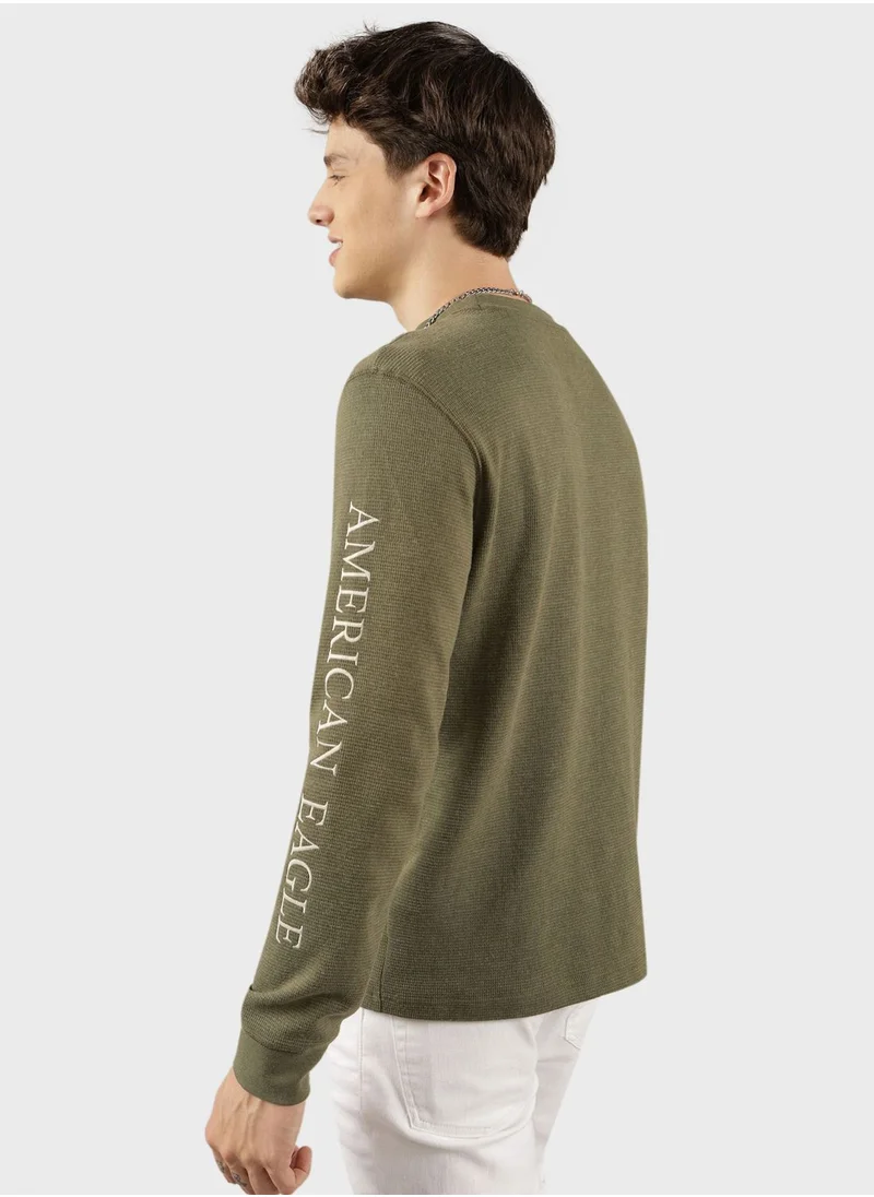 American Eagle Logo Graphic Thermal T-Shirt