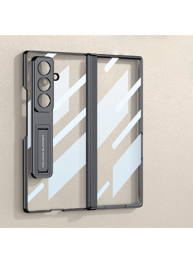general Clear Case Compatible with Samsung Galaxy Z Fold 7, Built-in Front Screen Protection  Hinge Protection  Stand, Transparent Ultra-thin Protective Cover - Image 1