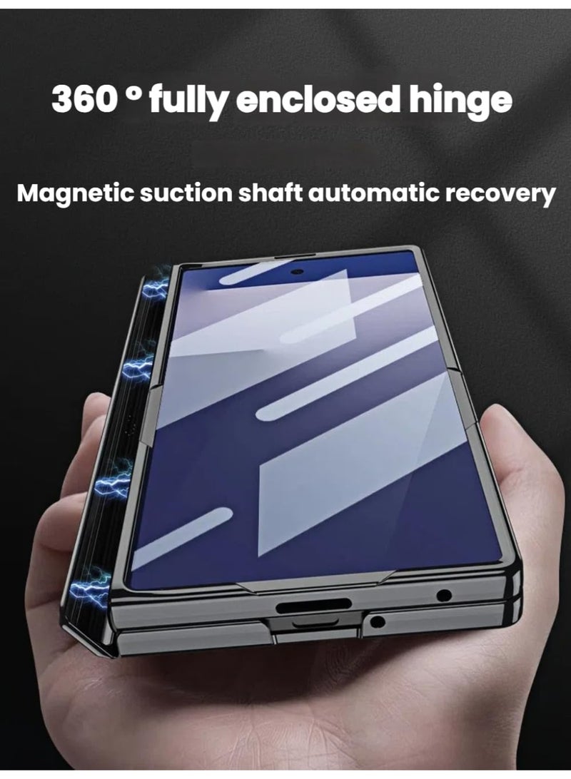 general Clear Case Compatible with Samsung Galaxy Z Fold 7, Built-in Front Screen Protection  Hinge Protection  Stand, Transparent Ultra-thin Protective Cover - Image 3