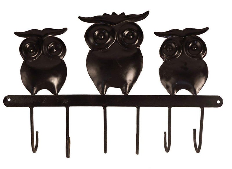 Satya Vipal Satya VipalClassic Owl Design Metal Wall Hook Hanger 35 cm x 5 cm x 23 cm  - Image 2