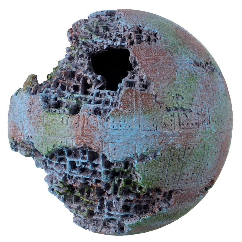 Underwater Treasures Green Space Ball Aquarium Ornament Sculpture - Image 4