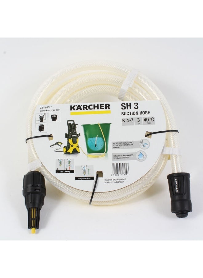 KARCHER - SH 3 Sturdy Drawing Water Suction Hose White and Yellow 3 m JE2.643-101 - Image 1