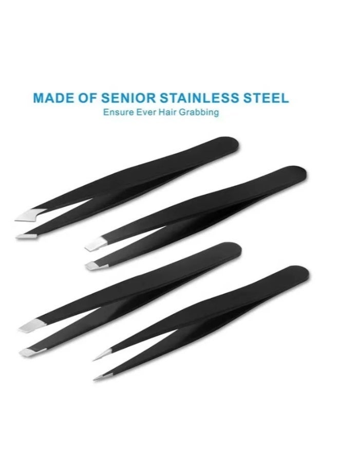 Precision Tweezers Set - Suitable for Various Life Situations, 4-in-1 Set - Image 2