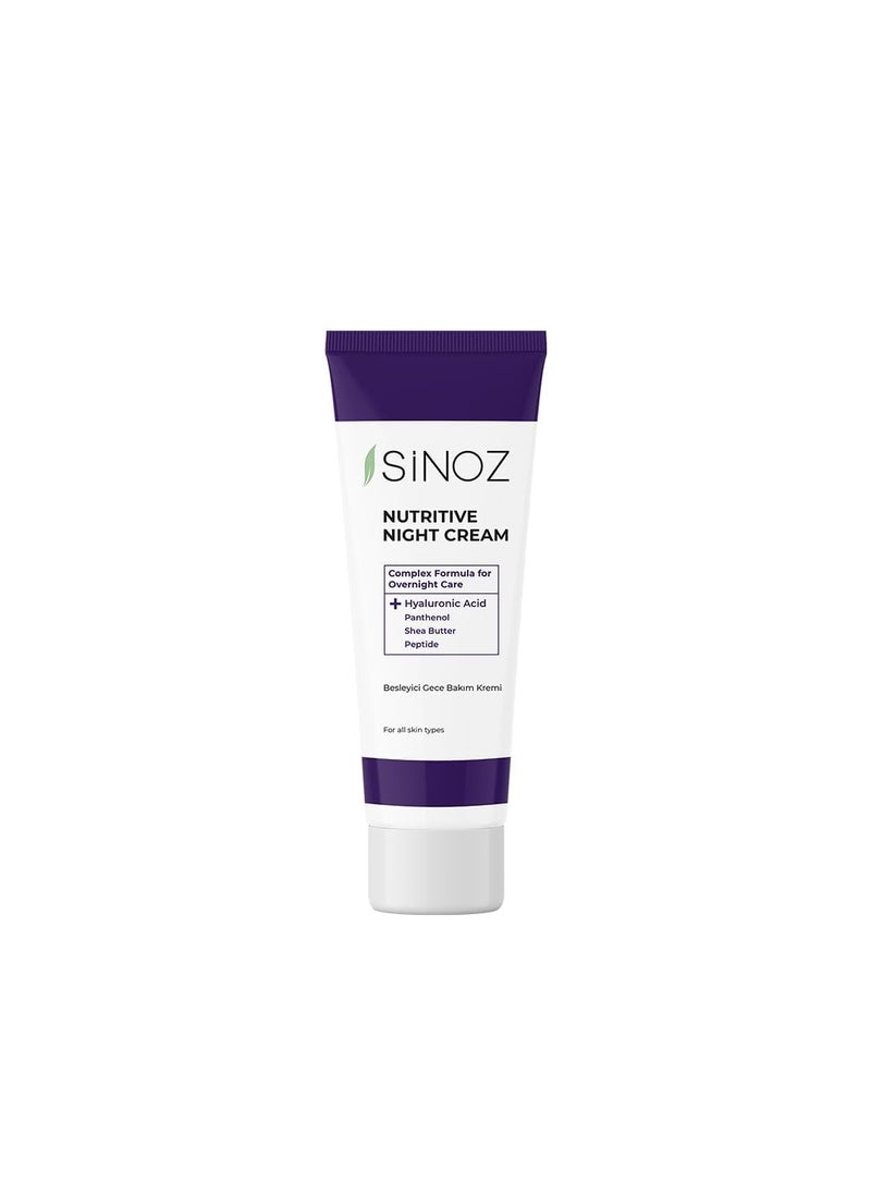 SINOZ - Night Care Cream  Face Care Night Cream with Shea Butter Panthenol for AntiWrinkle Skin Renewal Night Care  50 ml - Image 1