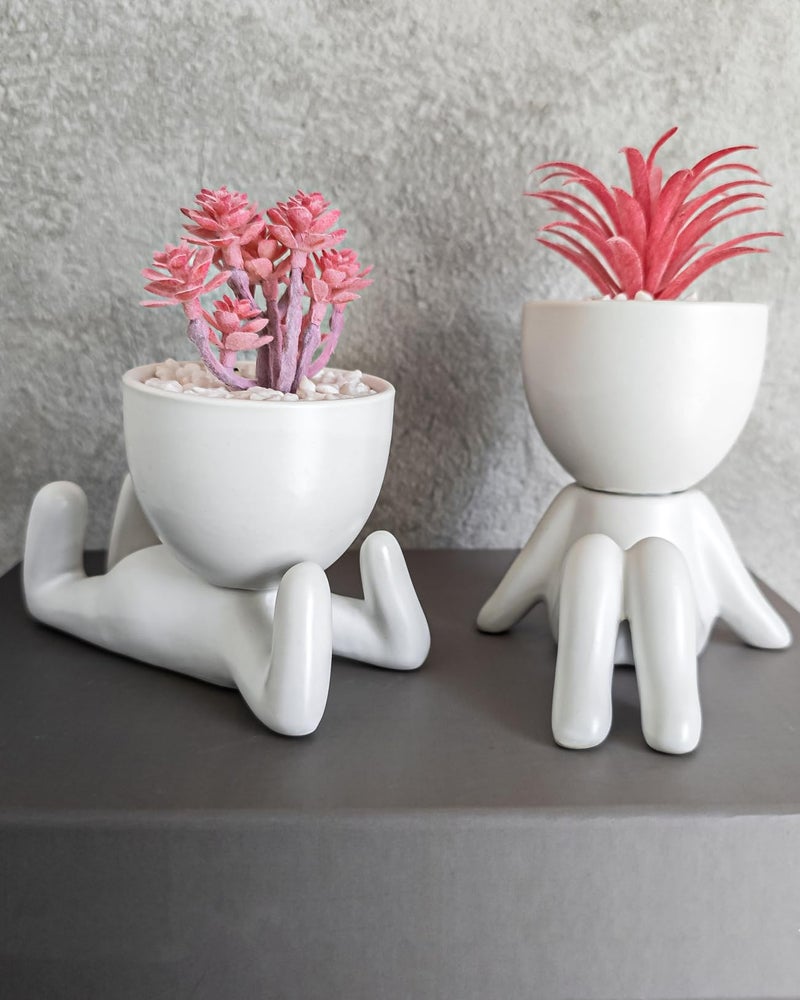 OLEEK Small Fake Plant Office Decor for Women Pink Gifts for Women  Cute Office Decor  Pink Decor for Office Decorations  Succulents Fake Plants for Shelf Decor  Office Supplies