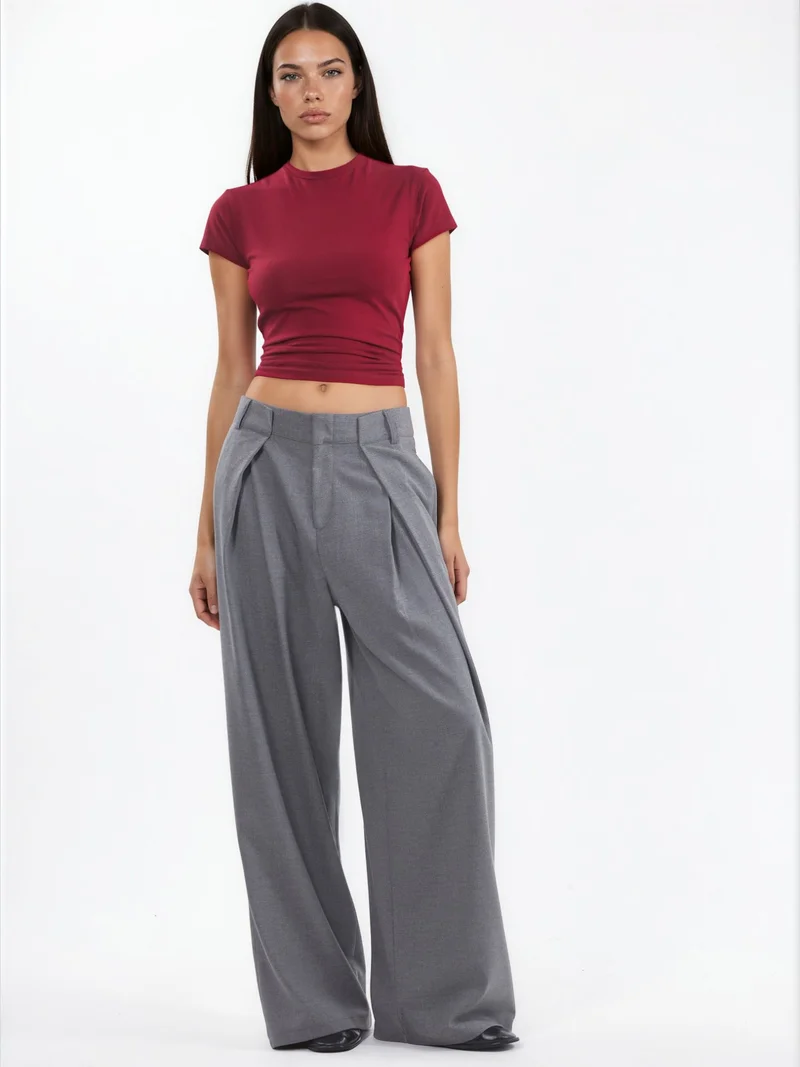 هيكاب High Waist Wide Leg Palazzo Pants