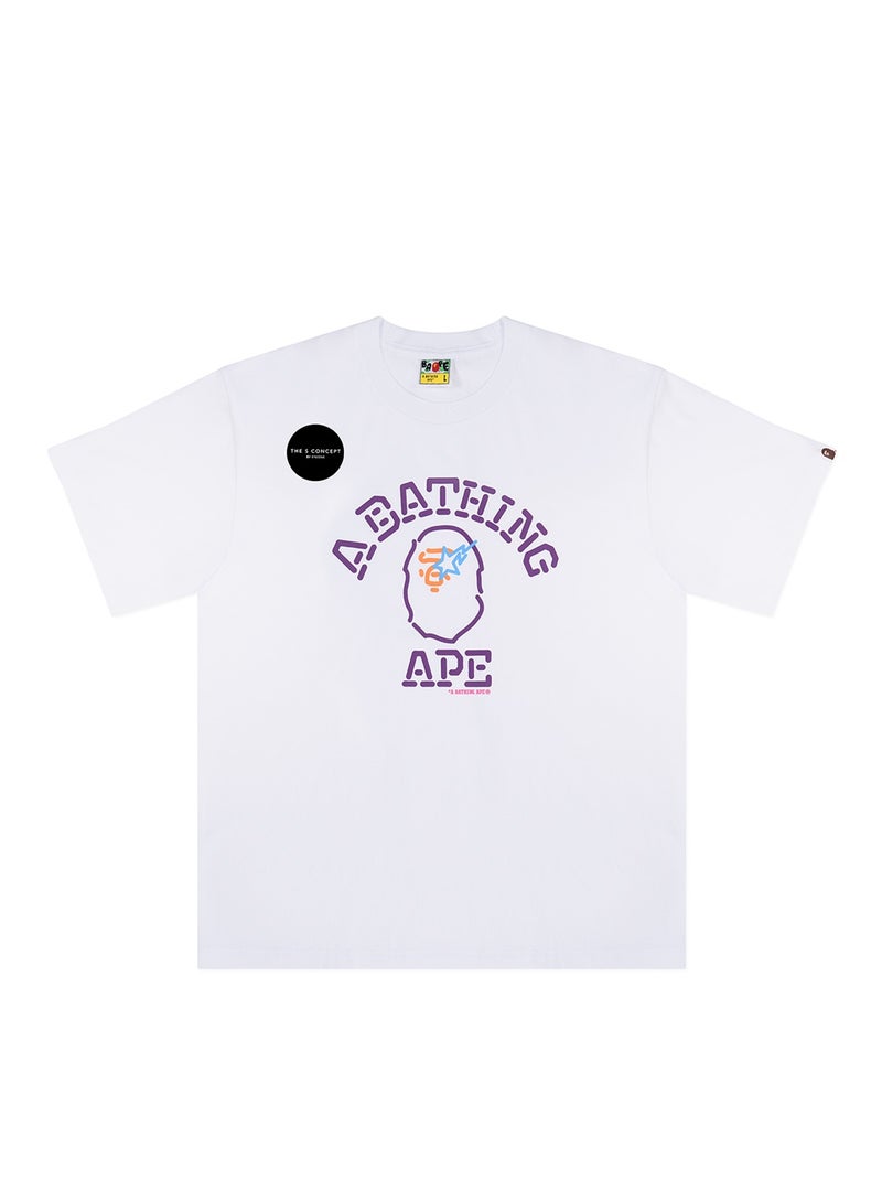 بايب تي شيرت بيب نيون ساين كوليدج أبيض - Image 1