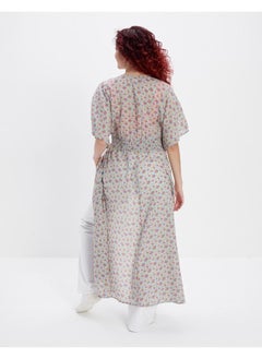 American Eagle Floral Print Ruched Waist Kaftan  - Image 2