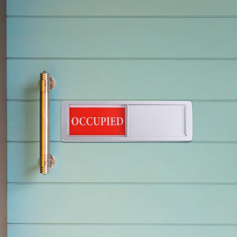 Hemobllo Vacant Occupied Sliding Door Sign - Do Not Disturb for Restroom, Bathroom, Office, Conference Room - Image 5