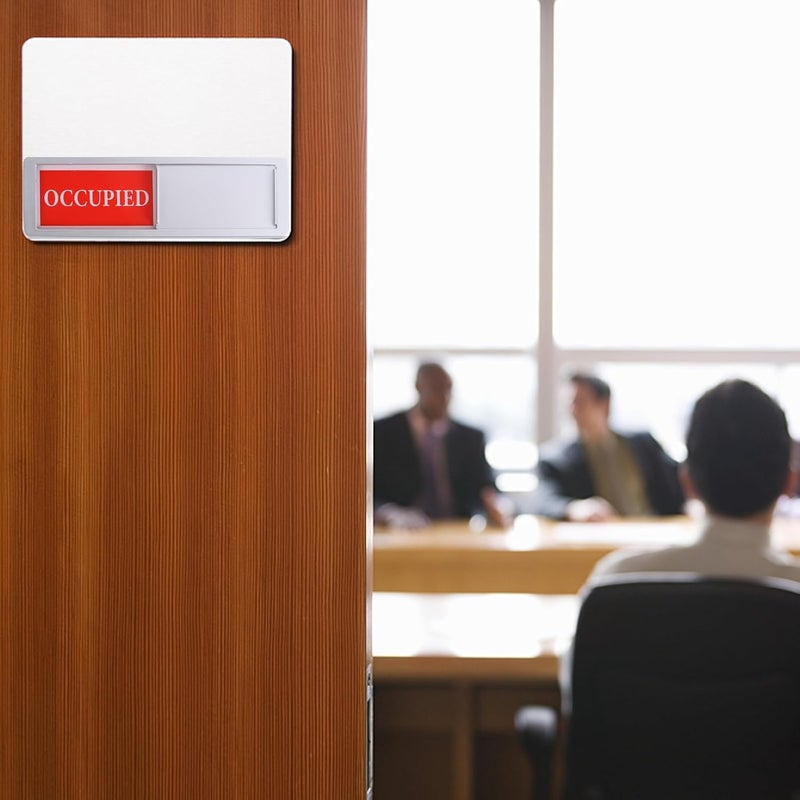 Hemobllo Vacant Occupied Sliding Door Sign - Do Not Disturb for Restroom, Bathroom, Office, Conference Room - Image 4