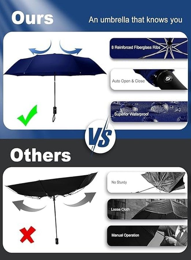 SEMNOX CREATION Travel Umbrella Windproof Automatic Umbrella big size for men, Umbrella for girls, Umbrellas for rain,Windproof Umberalla Large for Man, Women Factory Outlet umbrella Sirteriq Umbrella - Windproof, Compact, Automatic, Durable, Lightweight, Travel-Friendly, Rainproof, UV Protection Umbrella for Men, Women & Kids - Image 3