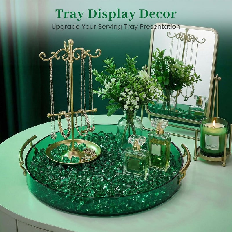 DomeStar 150PCS Fake Ice, Vase Fillers Green Acrylic Fake Diamonds Plastic Gems for Fish Tank Table Scatter Decoration - Image 5