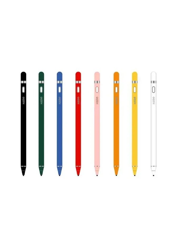 GREEN LION - Universal Touch Pen / Smooth Moving / Micro Rapid Re-charge / Sensitive to Pressure / Durable Tip / Android/Apple/iPhone/Tablet/PC Compatible / Long Hours Working time / Intelligent Power Saving - White - Image 1