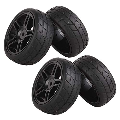 BQLZR Rubber Hub Wheel Rim&Tires 1:10 On-Road Racing Car RC Pack of 4 (20111) - Image 3