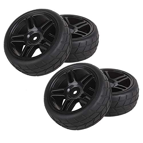 BQLZR Rubber Hub Wheel Rim&Tires 1:10 On-Road Racing Car RC Pack of 4 (20111) - Image 1