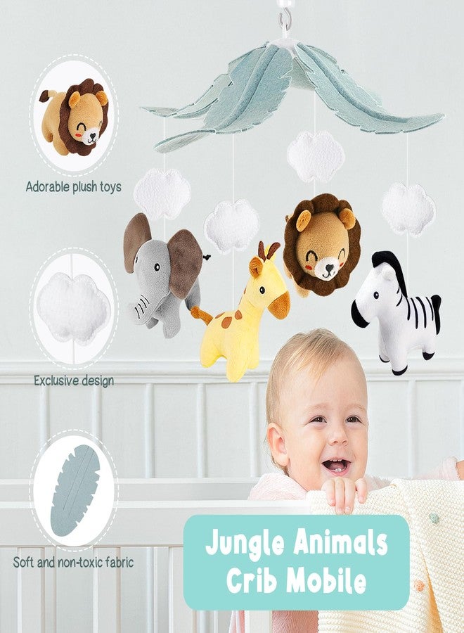 PIIKAGO Animals Crib Mobile for Boys & Girls - Safari Baby Mobile for Crib with Upgraded 3-Mode Music Box, Fits Standard Cribs, Nursery Mobiles - Image 2