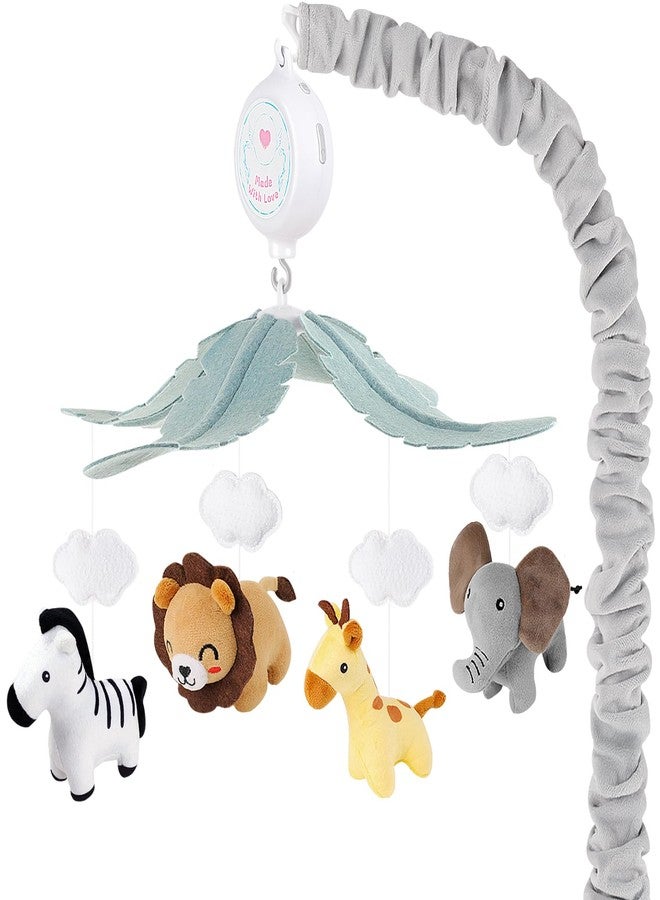 PIIKAGO Animals Crib Mobile for Boys & Girls - Safari Baby Mobile for Crib with Upgraded 3-Mode Music Box, Fits Standard Cribs, Nursery Mobiles - Image 1