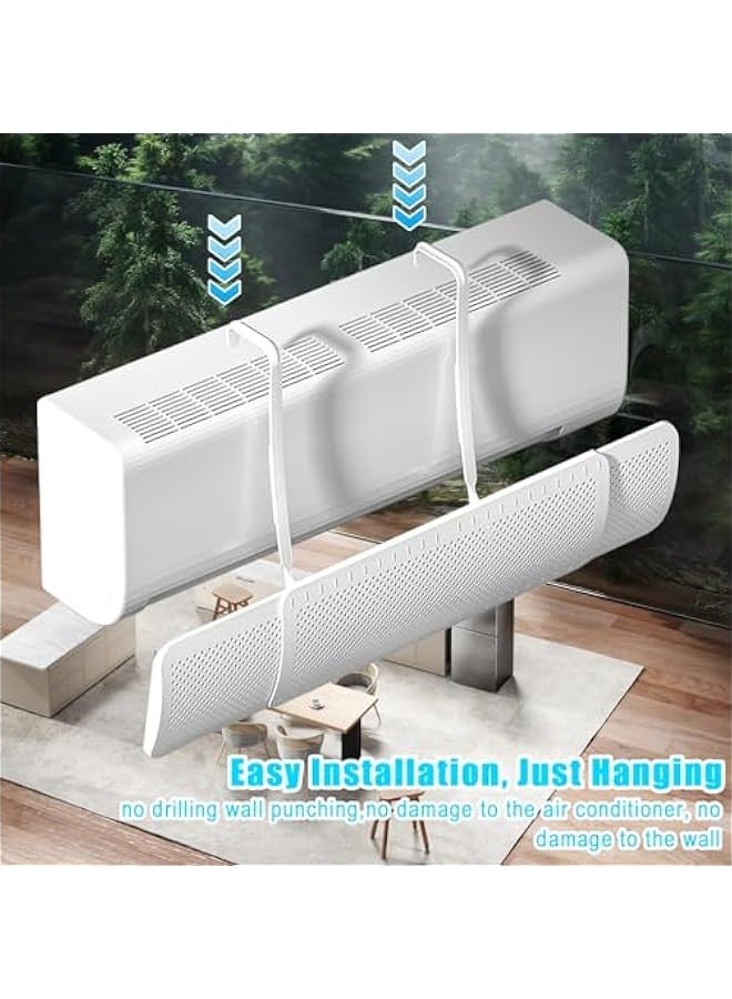 Beauenty Adjustable Air Conditioner Deflector, Adjustable AC Air Deflector Suitable for Split Air Conditioners,Anti-Blast/Anti-Direct Blowing Baffle Windshield for Home,Mini-Split - Image 4