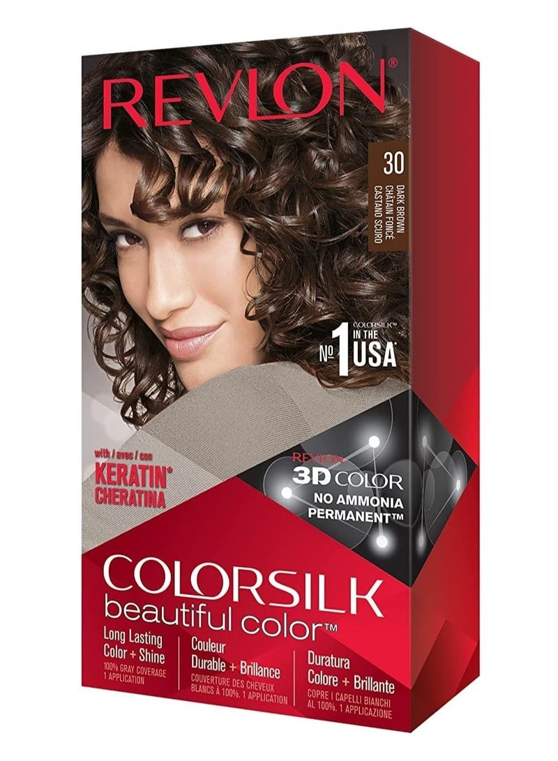 Revlon صبغة شعر ريفلون كولورسيلك #30 بني داكن - Image 1