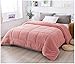 KASENTEX Luxury Plush Sherpa Comforter, Cozy Reversible - Goose Down Alternative Fill, Machine Washable Bedding, Sunset - Image 2
