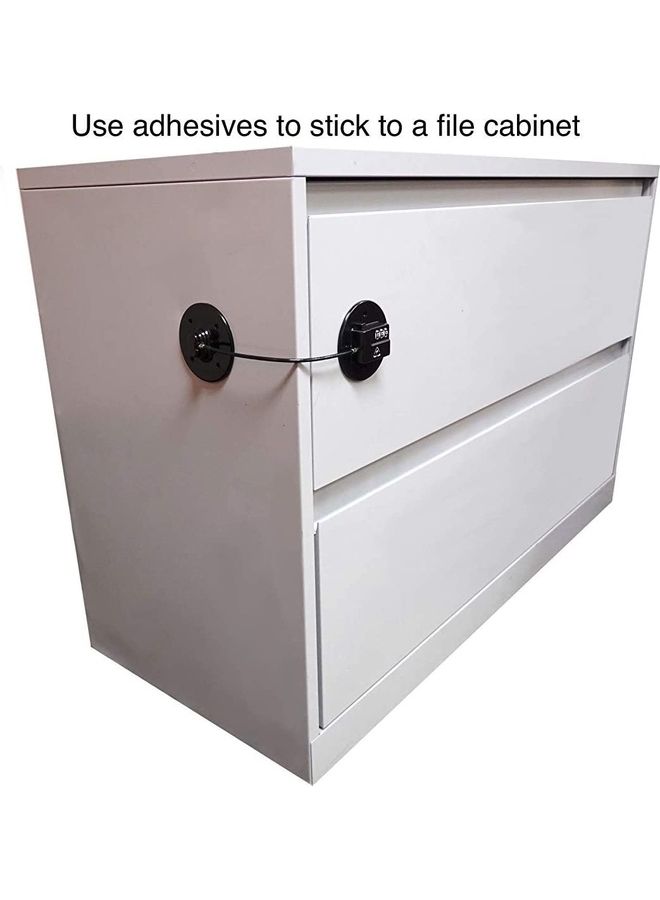 شو وو قفل بمجموعة أرقام لباب الثلاجة أسود - Image 2