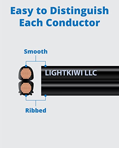 Lightkiwi 16/2 Low Voltage Landscape Lighting Wire - 100 Feet - Copper, Outdoor Direct Burial Wire - Under Ground Stranded Electric Wire for Spotlight, Pathway Light and LED Lights - ETL Listed - Image 3