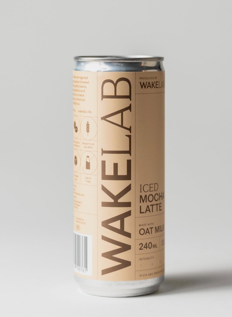 WAKELAB Iced Mocha Oat Latte 240ml - Image 4
