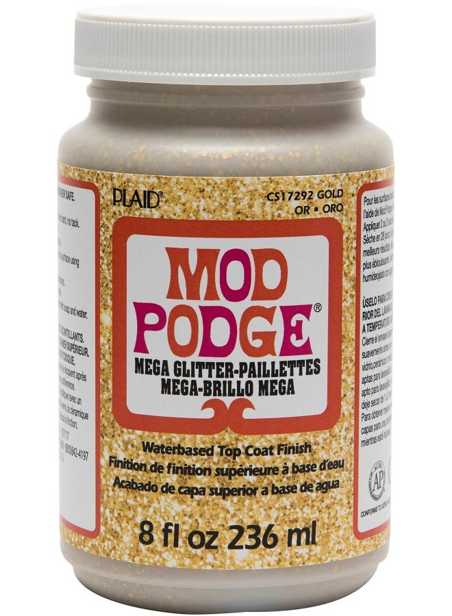 Mod Podge Mg Glitr Gold 8Oz  - Image 1