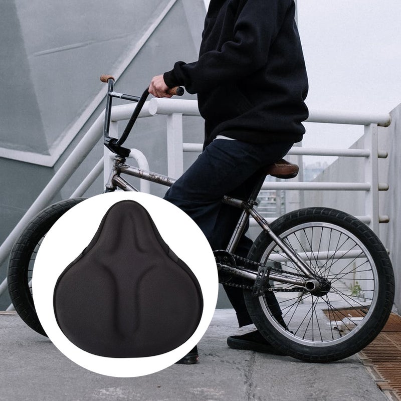 Breathable Bike Saddle Cover Cycling Seat Protector Cycling Accessory (Black) - Image 2