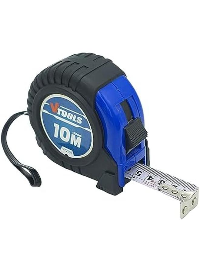 VTOOLS 10M Measuring Tape 1Mm Blade Thickness Self Lock Tape Measure Easy To Read Magnetic Tip Hook And Shock Absorbent Case Vt2180 - Image 3