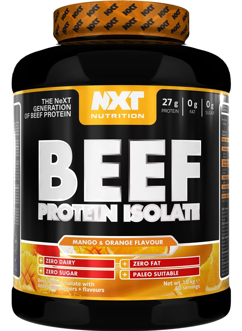 Beef Protein Isolate Zero Dairy Mango Orange 60 Servings 1800g