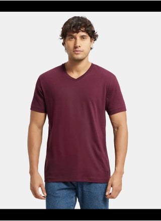 Jockey 2726 Men's Super Combed Cotton Rich Solid V Neck Half Sleeve T-Shirt - pzsku/Z045BF9C9CF87352ECCA2Z/45/1744707346/9a9a795e-504c-4146-bf04-be1532ef601e
