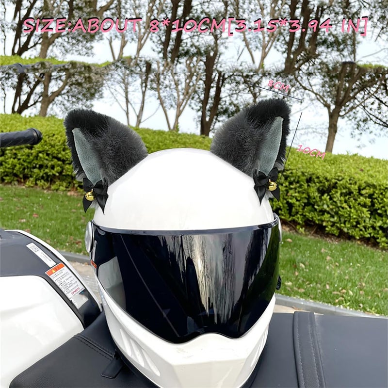 Generic luchike 1 Pair Cute Cat Ears Helmet Decorations Helmet Accessories Plush Helmet Ears Helmet Horns Helmet Embellishments Style 13  - Image 2