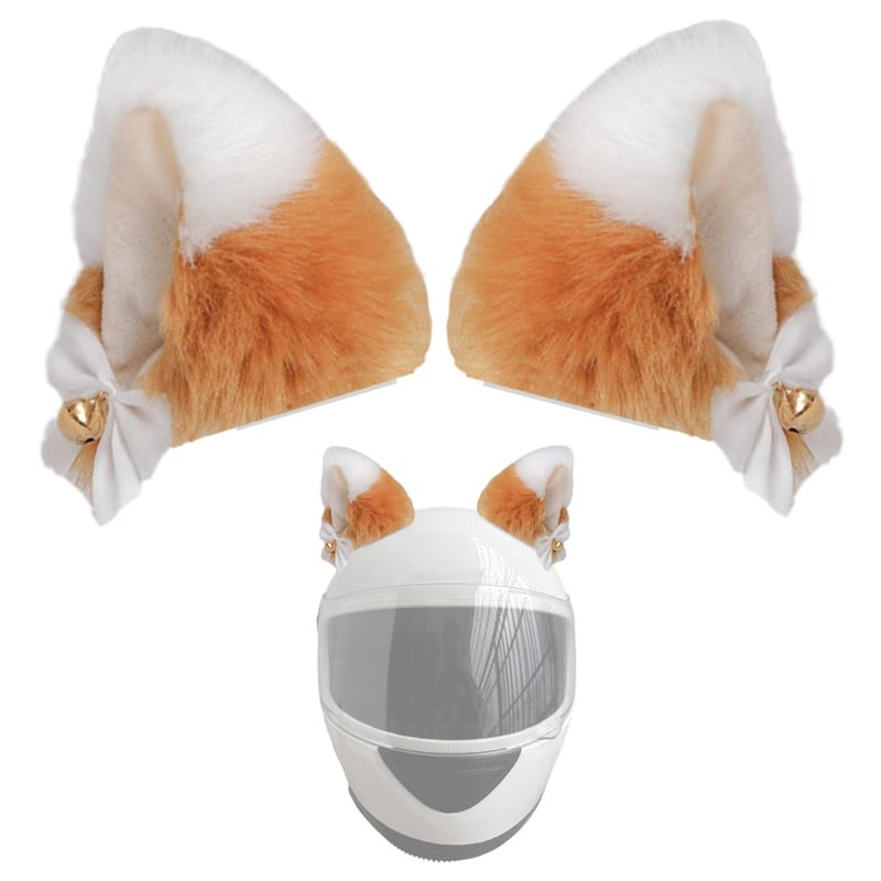 Generic luchike 1 Pair Cute Cat Ears Helmet Decorations Helmet Accessories Plush Helmet Ears Helmet Horns Helmet Embellishments Style 13  - Image 1