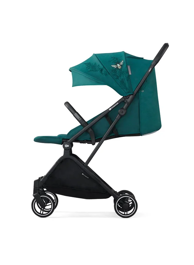 كيندركرافت Spacerowy Nubi Nature Vibes Stroller Green, Lightweight, Compact, One - Click Fold, With Cup Holder And Five - Point Safety Harness
