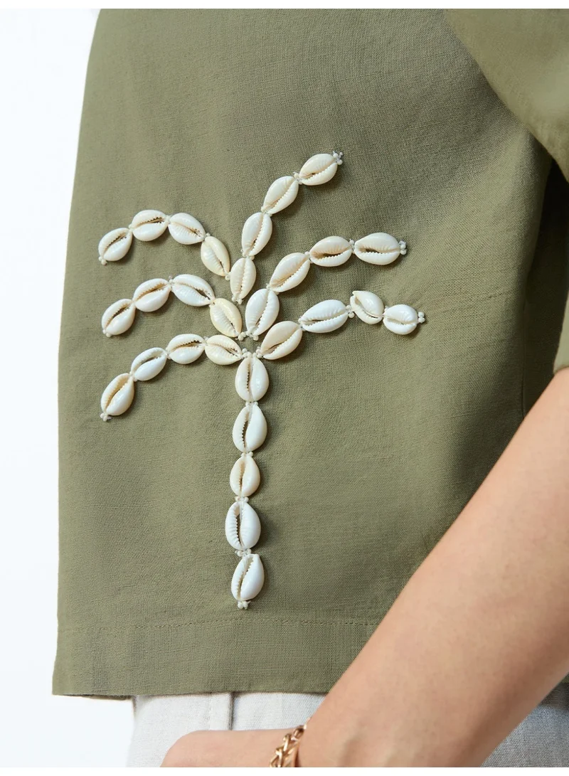 The Souled Store  Cotton Linen Shirt: Shelly  | Best Price UAE
