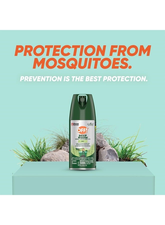 OFF! Deep Woods Insect Repellent Aerosol, Dry, Non-Greasy Formula, Bug Spray with Long Lasting Protection from Mosquitoes, 2.5 oz - Image 2