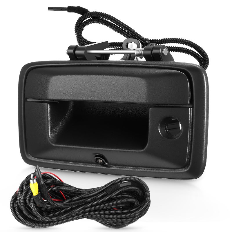 ACAUTO Tailgate Handle Backup Camera Fit for Chevy Silverado 2014-2018,Fit for GMC Sierra 2500HD 3500HD Canyon 2015-2018 Tailgate Reversing Rear View Park Assist Camera RCA Plug Replaces 23448681 - Image 1