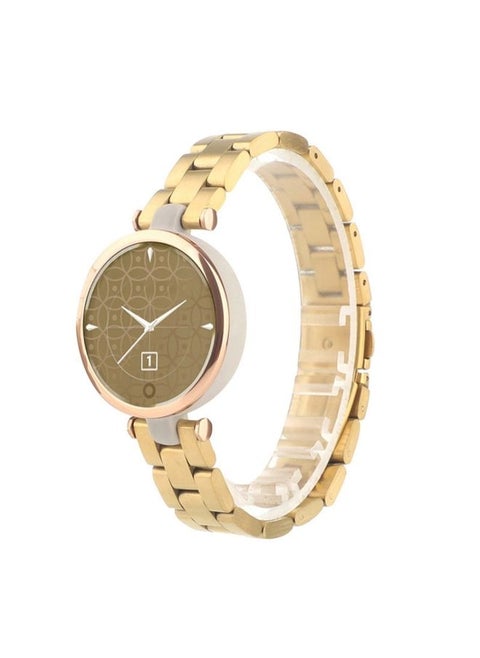 Replacement Strap Stainless Steel Three Beads Hand Detachable Xiaoman Watch Band For Garmin Lily Gold