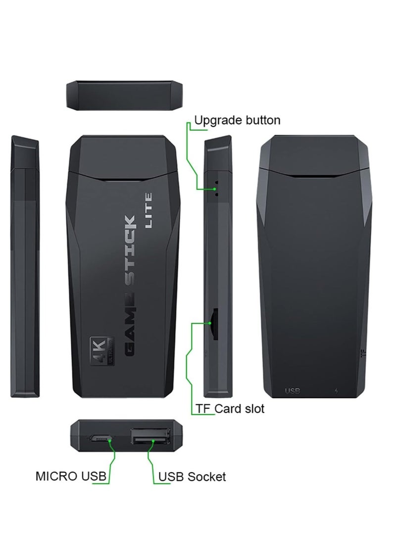 ELTRAZONE Y3 Lite Game Stick Console with Dual 2.4G Wireless Controllers Connect TV High-definition Output with 64GB Card 10000 Games - Image 3
