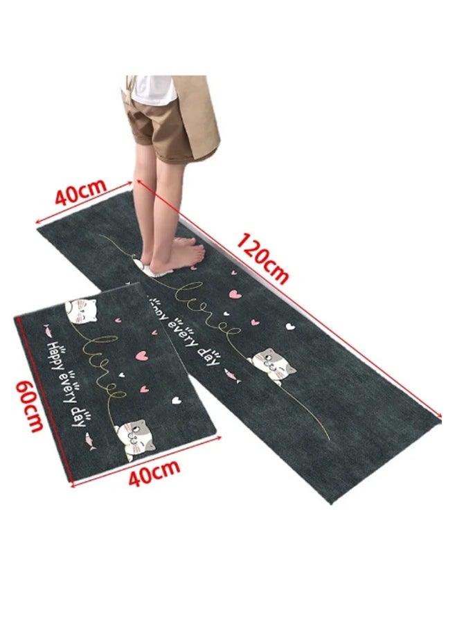 Generic - Kitchen Mats Kitchen Floor Carpet Long Hallway Rug Absorbant Thick Non-Slip Washable Area Rugs For Kitchen Floor Indoor Outdoor Entry Carpet - Image 1