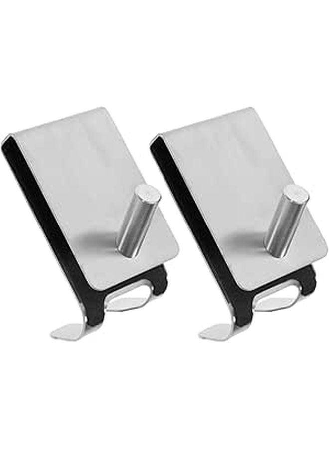 304 Stainless Steel Over Door Towel Hooks 2 Pack Bathroom Wall Mount Organizer - Image 1