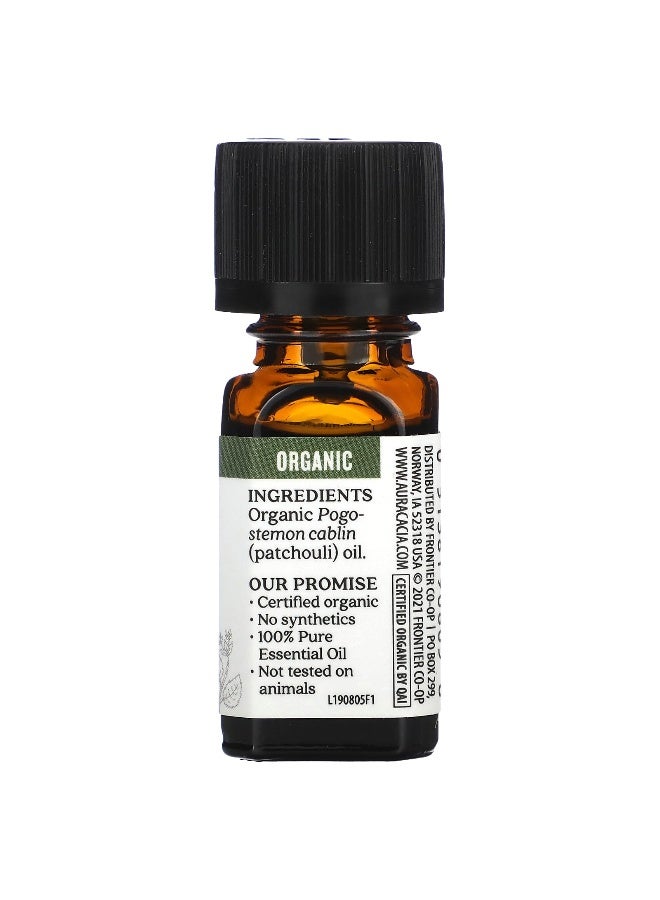 Aura Cacia أورا كاسيا، زيت أساسي نقي، باتشولي عضوي، 0.25 أونصة سائلة (7.4 مل) - Image 2