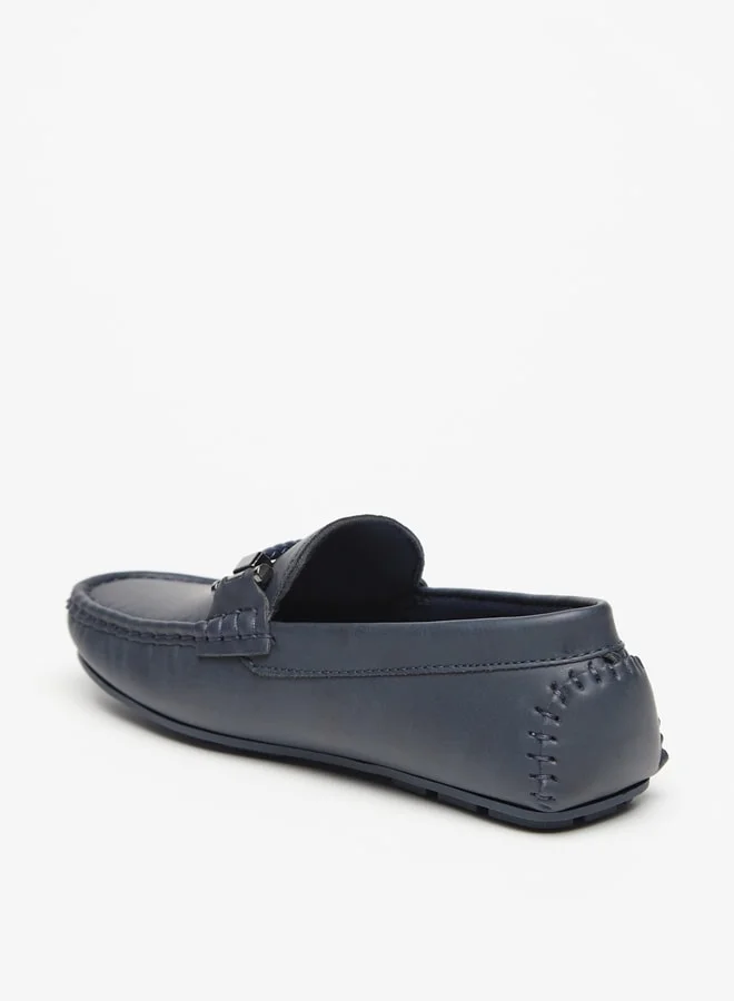 LBL by Shoexpress Boy's Solid Slip-On Loafers With Rope Detail Ramadan Collection